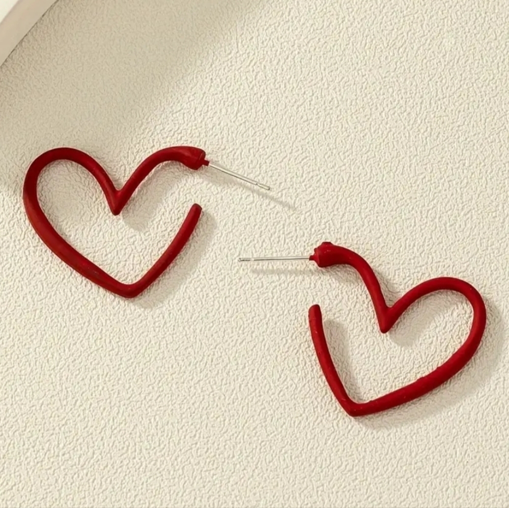 Red Heart Earrings